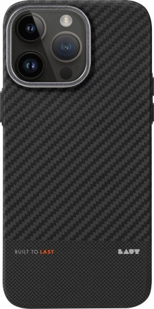 Mbështjellës LAUT Kev Protect për iPhone 15 Pro, fibra aramid, MagSafe, i zi
