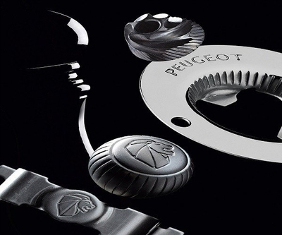 Копче за мелница за пипер Peugeot Bouton Bijou, обложено калај, црно означување