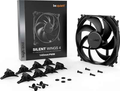 Ventilator për kasë Be Quiet Silent Wings 4, 140mm PWM, i zi