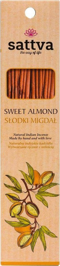 Temjan natyral Natural Indian Incense Sweet Almond, 15 shkopinja, erë bajame