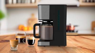 Aparat kafeje Cecotec Coffee 66 Drop Thermo Time, 10 filxhanë, xham termik inox, argjendtë