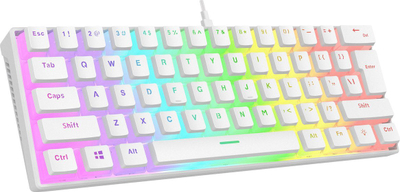 Tastierë mekanike Rampage Radiant K11, Outemu Red, RGB, e bardhë