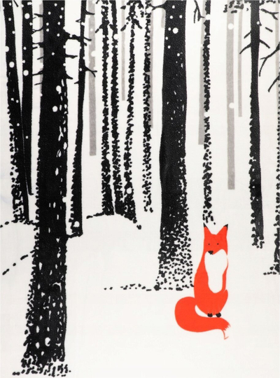 Ќебе 4Living Foxy, полиестер, 150 x 200 cm, со мотив лисица