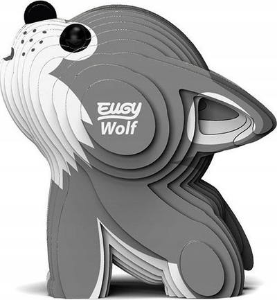 Puzzle 3D Safari Ltd EUGY Wolf, lodër edukative, prej materiali biodegradueshëm, shumëngjyrësh