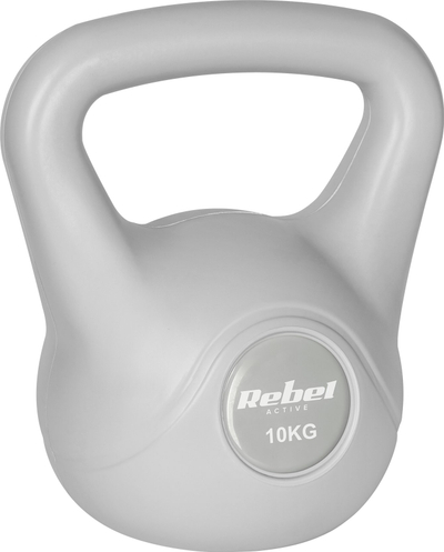 Kettlebell Rebel Electro RBA-2322G-10, 10kg, bituminoz, gri