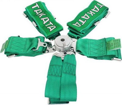 Rrip sigurie sportiv Takata Replica, 6 pika, 3\", jeshil