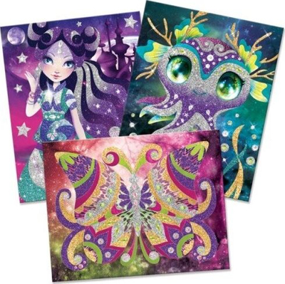 Set krijuese Nebulous Stars Glitter &amp; Foil Art, 3 tablo, 7+, shumëngjyrësh