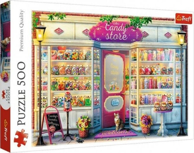 Puzzle Trefl Candy Store, 500 pjesë, shumëngjyrësh
