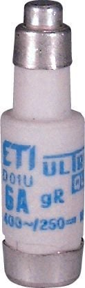 Осигурувач Eti-Polam D01UQ6A, 6A gR, 400V, E14, зелен
