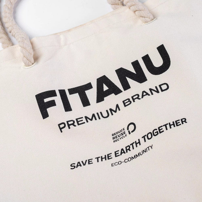 Çantë pazarit FITANU ECO BAG, 52x39 cm, pambuk edhe poliester, shumëngjyrëshe