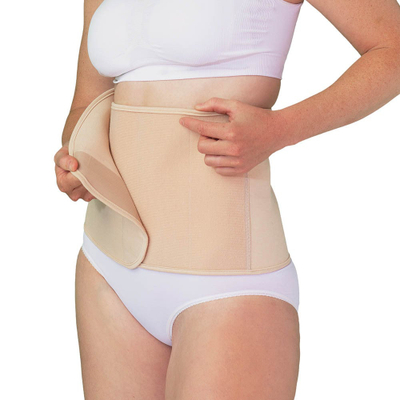 Rrip paslindjeje Carriwell Belly Binder, pambuk organik, mbyllje me çiçak, L XL, bezhë