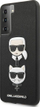 Kapak telefoni Karl Lagerfeld Saffiano K&amp;C Heads, për Samsung Galaxy S21+, back case, i zi
