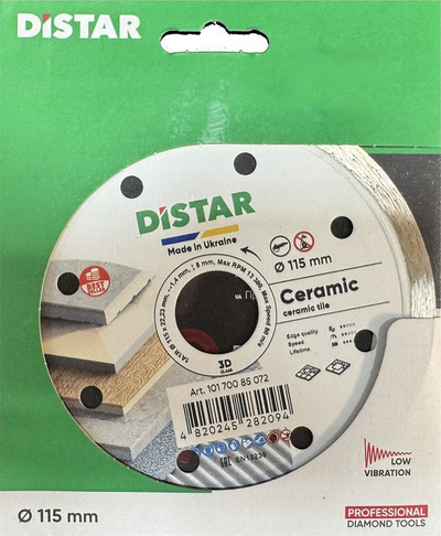 Disk prerës diamant DISTAR CERAMIC 1A1R, për qeramikë dhe porcelan, 115mm