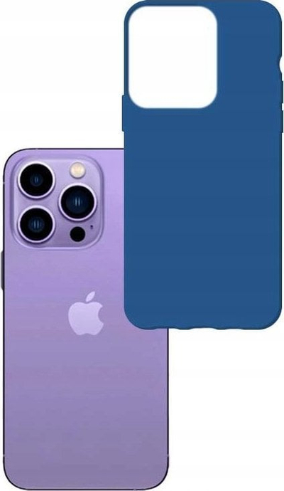 Maskë mbrojtëse 3MK Matt Case për Apple iPhone 14 Pro Max, TPU fleksibël, përfundim mat, ngjyrë blueberry