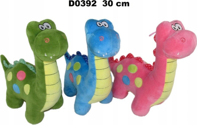 Maskotë pelushi dinosaur Sun-Day D-392, 30 cm, shumëngjyrëshe