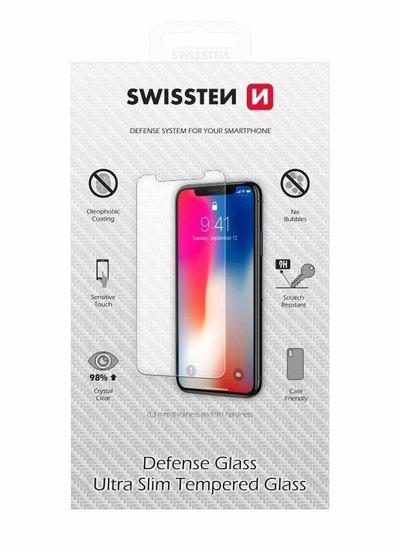 Xham mbrojtës Swissten Defense Glass për iPhone X, 0.3mm, 2.5D, transparent