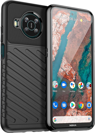 Këllëf telefoni Hurtel Thunder Case për Nokia X100, TPU fleksibël, i zi