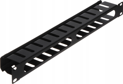 Menaxher kabllosh për rack OKR-12-N, 19", 1U, metalik i zi