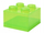 Kuti rujtëse Lego Brick 4, 25cm, jeshile e hapur transparente, 40090806