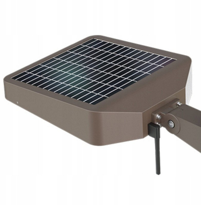 Llampë rruge me dritë dielli PowerNeed AAL-02A, LED 22W, 5000 lm, e zezë
