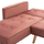 Kënd divan Talia HM3153.02, kadife, 267x153x85cm, rozë dusty
