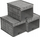 Kuti për rregullim dollapi, set 3 copë, 30 x 40 x 25 cm, gri