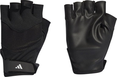 Doreza stërvitje Adidas Training Glove II5598, rrjetë frymëmarrëse, mbyllje me Velcro, të zeza
