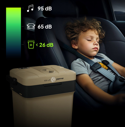Frigorifer turistik Peme Essential 32, 25.7L, termoelektrik, Sand Storm
