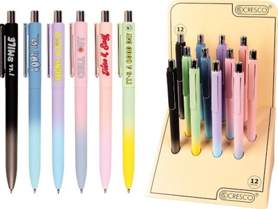 Stilolapsa Cresco Pen, set 12 copë, 1mm, shumëngjyrëshe