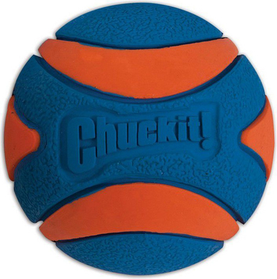 Топка играчка за кучиња Chuckit Ultra Squeaker Ball, издржлива гума, со звук, портокалова