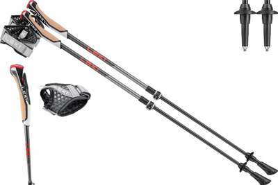 Треккинг стапови Leki Instructor Lite, алуминиум и карбон, 100–125 cm, сива боја