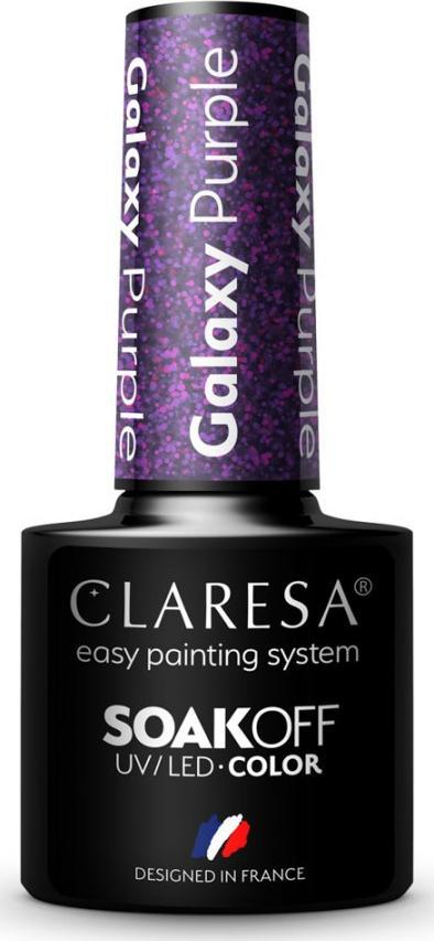 Llak thonjsh hibrid Claresa Galaxy, vjollcë, me efekt galaktik
