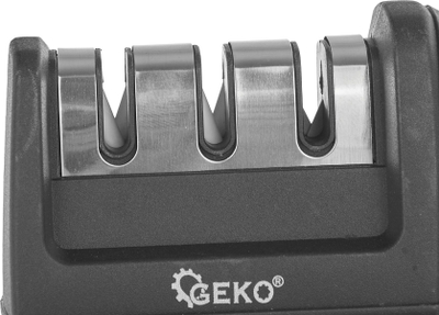 Mprehës thikash üçfazësh Three-Stage Kitchen Knife Sharpener, për thika dhe gërshërë, dorëz ergonomike, i zi