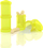 Set enë për qumësht pluhur Twistshake 2x100ml, 2 copë, të verdha