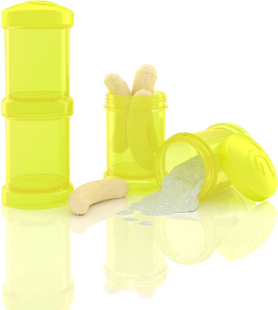 Set enë për qumësht pluhur Twistshake 2x100ml, 2 copë, të verdha