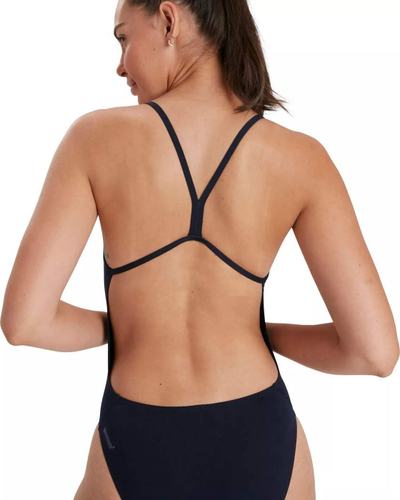 Kostum banje njëpjesësh Speedo Eco+ Thinstrap për goca, rezistent ndaj klorit, i zi