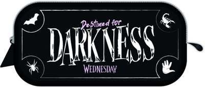 Kuti lapsash Blue Sky Studios Wednesday Darkness, me mbyllje me zinxhir, dizajn dykahësh, lejla e zezë
