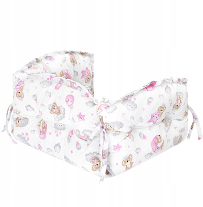 Mbrojtëse krevati HOBBY kids Sleeping Bear, 140x70 cm, pambuk anti-alergjik, dyanshme