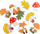 Set figura vetëngjitëse druri Forest Motifs, motive pylli, 10 copë, shumëngjyrëshe