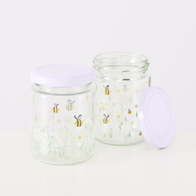 Set kavanozash Honey Jars, 240ml, set me 2 copë, transparent