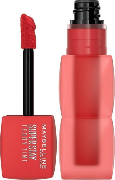 Buzëkuq i lëngshëm Maybelline Super Stay Teddy Tint 30, mat, 5ml, i kuq