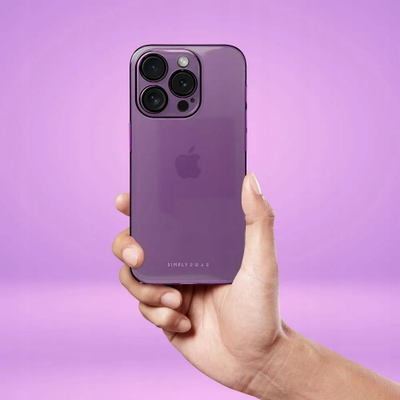 Futrollë telefoni Roar Pure Simple Fit për iPhone 13 Pro Max, e tejdukshme, vjollcë