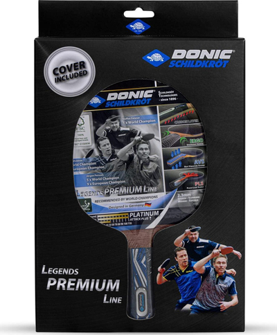Paletë pingpongu Donic Legends Platinum, karboni, sfungjer 2.3 mm, me çantë mbrojtëse
