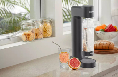 Апарати за газирање вода Philips GoZero ADD4901BK/10, 1L, со CO2 цилиндар, црна