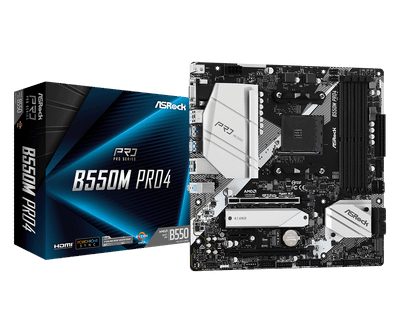 Pllakë amë ASRock B550M PRO4, AMD AM4, DDR4, Micro ATX