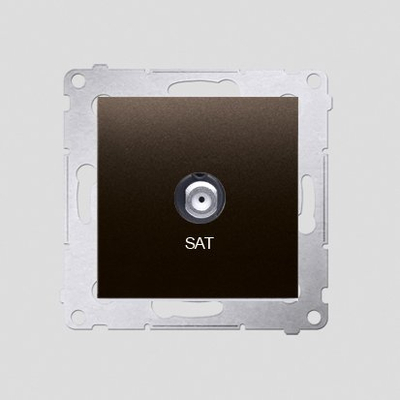 Presa antenë satelitore Kontakt Simon SIMON54 DASF1.01/46, montim i fshehtë, IP20, kafe