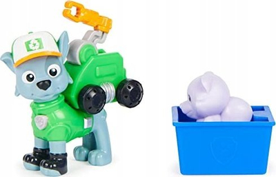 Figurë loje PAW Patrol Rocky Hero Pup Big Truck Pups, 6.5cm, me aksesorë, me shumë ngjyra