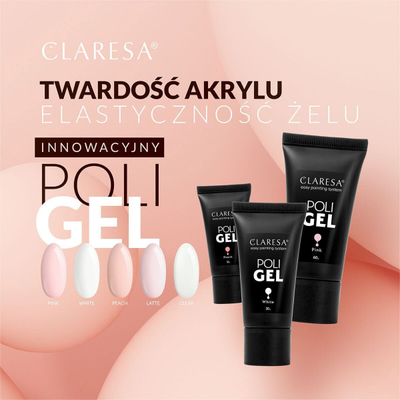 Xhel ndërtues për thonj Claresa Acrylogel Pink, poly gel, 30g, rozë