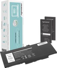 Bateri laptopi Movano MXV9V, 55Wh, 7.6V, për Dell Latitude 5300 5310 7300 7400