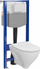 Set kornizë WC e varur Cersanit AQUA SET C42, rezervuar i fshehtë, ulëse soft close, e bardhë
